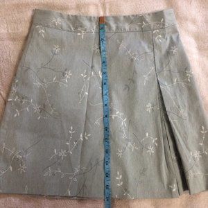 Vintage 90s Silver Floral High-Waisted Skirt